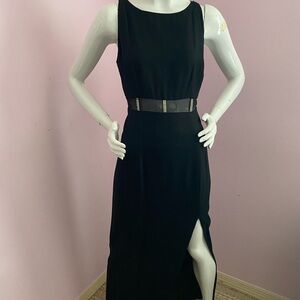 VTG Night Way Maxi Dress Black 10 NightWay 90s Grunge Fairy Vampire Goth Black